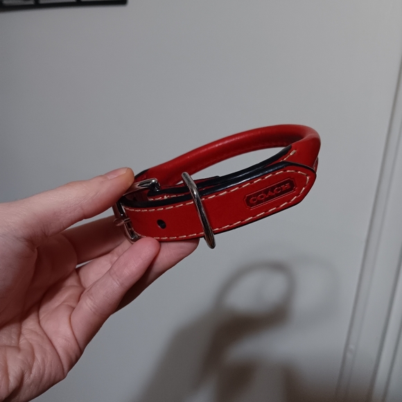 Vintage Coach NIB Red Leather Dog Collar XS - Picture 2 of 10